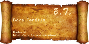 Bors Terézia névjegykártya
